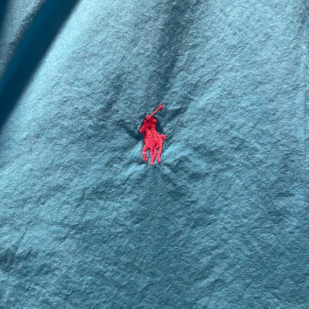 Long Sleeve Button Down Polo, Size Medium - image 2